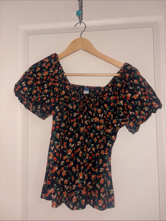 Old Navy Tops - Old Navy Black Floral Top